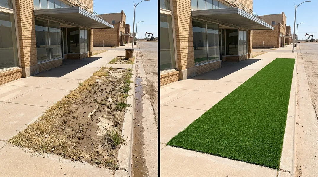 Result artificial grass installation in Odessa - Odessa Artificial Grass Installation