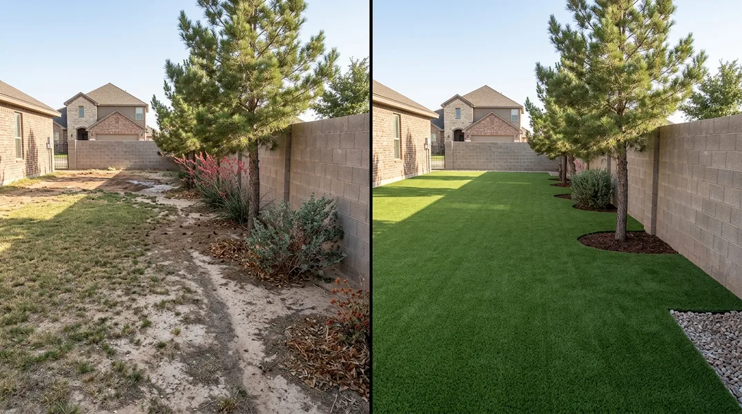 Result artificial grass installation in Odessa - Odessa Artificial Grass Installation