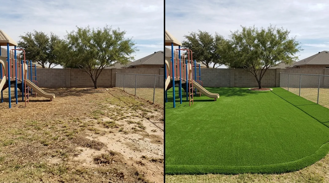 Result artificial grass installation in Odessa - Odessa Artificial Grass Installation